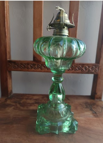 Lampada olio antica vetro - lampada,